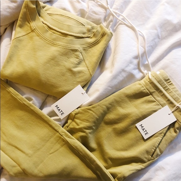 MATE the Label Pants - Mate the Label Organic Terry set in Pear